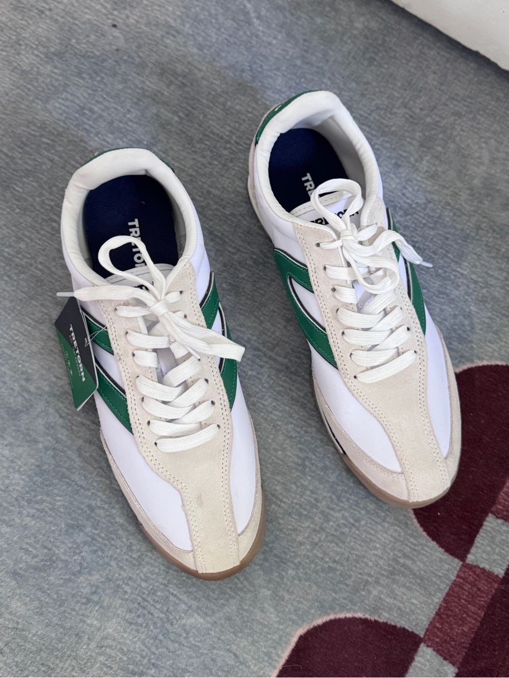 Tretorn Kristine Elite G White Green Retro Sneaker NWT Size 10 - Picture 2 of 14